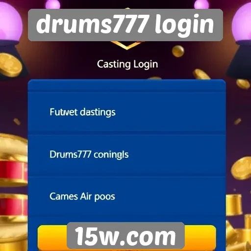 Funcionalidades principais do site drums777 login